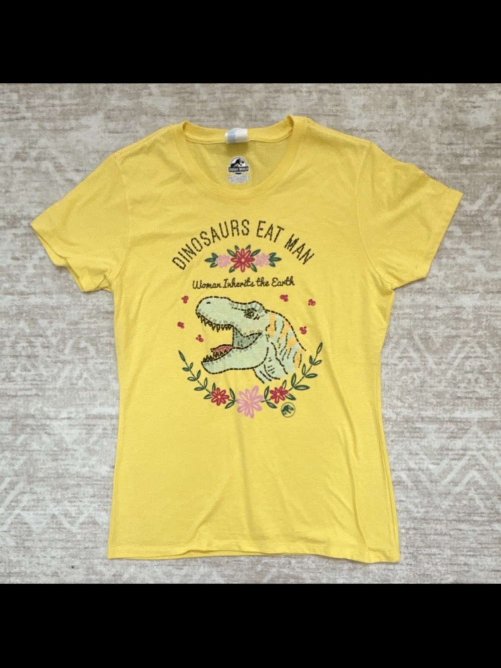 Jurassic World Dinosaurs Eat Man Women Inherit the Earth T-Rex Graphic Tee